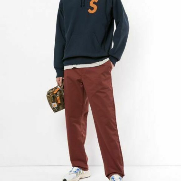 NEW Supreme S Logo Hooded Navy Sweater FW20 XL - Picture 2 of 6